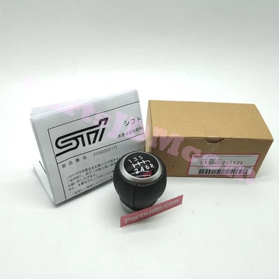 SUBARU Genuine ST35022ST170 WRX STI 6 Speed Manual Leather Gear Shift Knob - Image 1 of 4