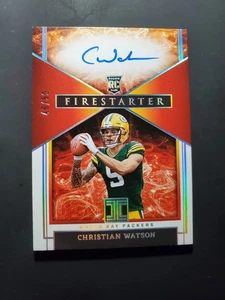 2022 Panini Impeccable Christian Watson Rookie Auto Firestarter /50 Packers RC - Bild 1 von 2