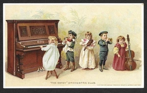 Tarjeta coleccionable victoriana - Estey - "Instrumentos para tocar para niños" (8C3) - Imagen 1 de 2