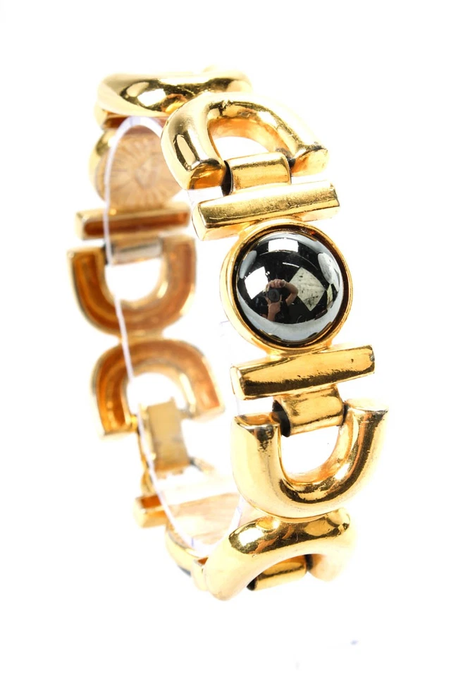 Ben Amun Womens Vintage Gold Tone Metallic Dome Chunky Bracelet 7.5" - Image 1 of 4