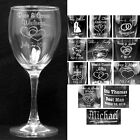 Set of 2 Personalized Wine Glasses Laser Engraved Wedding Party Custom Gifts 