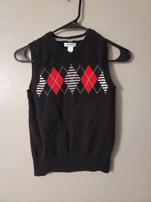 Suéter masculino Old Navy preto argyle tamanho P 100% algodão  - Imagem 1 de 4