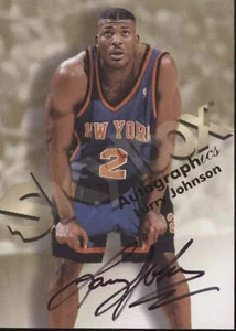 Larry Johnson 1998-99 Skybox Autographics Auto - Picture 1 of 2