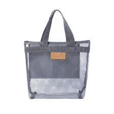  3pcs Outdoors Mesh Tote Bag Beach Bag Swimsuit Storage Bag Sports Handbag for