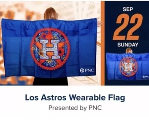 Sealed Houston Astros Los Astros SGA Wearable Flag 9/22/2024 Hispanic Heritage - Picture 1 of 4
