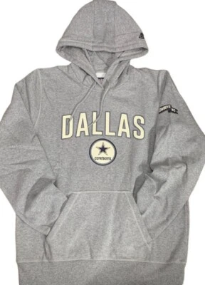 Nuevo $70 Dallas Cowboys Hombres Lateral Su Pullover Sudadera con Capucha Gris XXL Foto 1 de 4