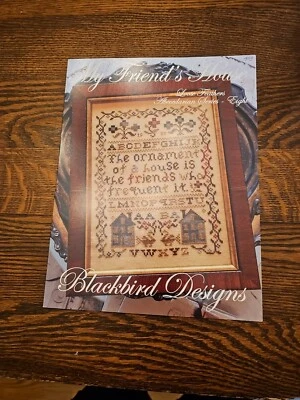 Blackbird Designs My Friend's House CrossStitch Chart Loose Feathers 2014 - Image 1 of 3