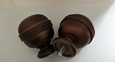 Rod Desyne 5926-07 Finial - Cocoa 1 Pair 1-1/2"in