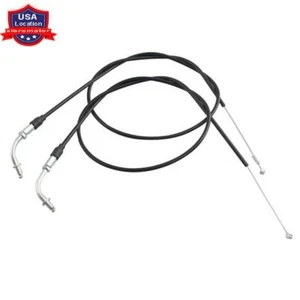 110CM 43'' Black Throttle Cable Wire Steel Set For Harley Sportster XL1200 883 - Picture 1 of 10