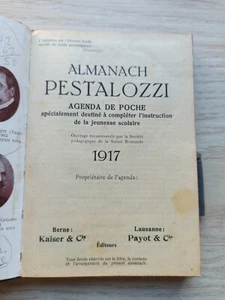 Almanach Pestalozzi. Agenda de Poche. 1917. Suisse Romande. (Français) - Imagen 1 de 7