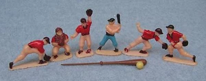 Vintage Hong Kong Baseball Cake Toppers Decorations Plastic 7 Pc - Picture 1 of 5