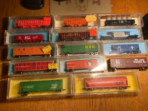 N Scale ATLAS Freight Trains (14 car lot) , vintage - Picture 1 of 6