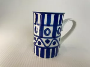 Dansk Arabesque Blue & White Ceramic Coffee Cup - Foto 1 di 6