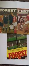 3x Nottingham Forest home Football Programmes 1980