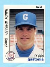 1990 Minor League Randy Whisler - Gastonia Rangers - Box 153