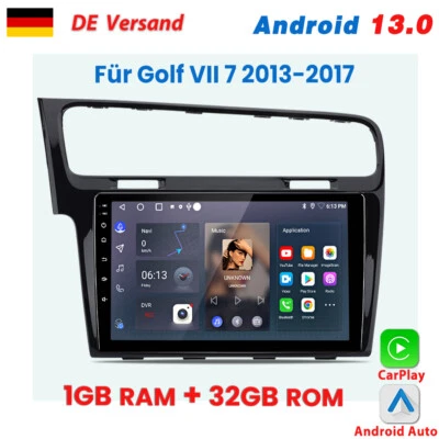 Für Golf VII 7 2013-2017 Carplay Android13.0 Autoradio GPS NAVI BT RDS WIFI DAB+ - Bild 1 von 4