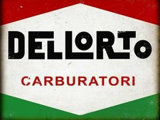 targa tabella logo pubblicità insegne vintage retrò officina garage Dellorto