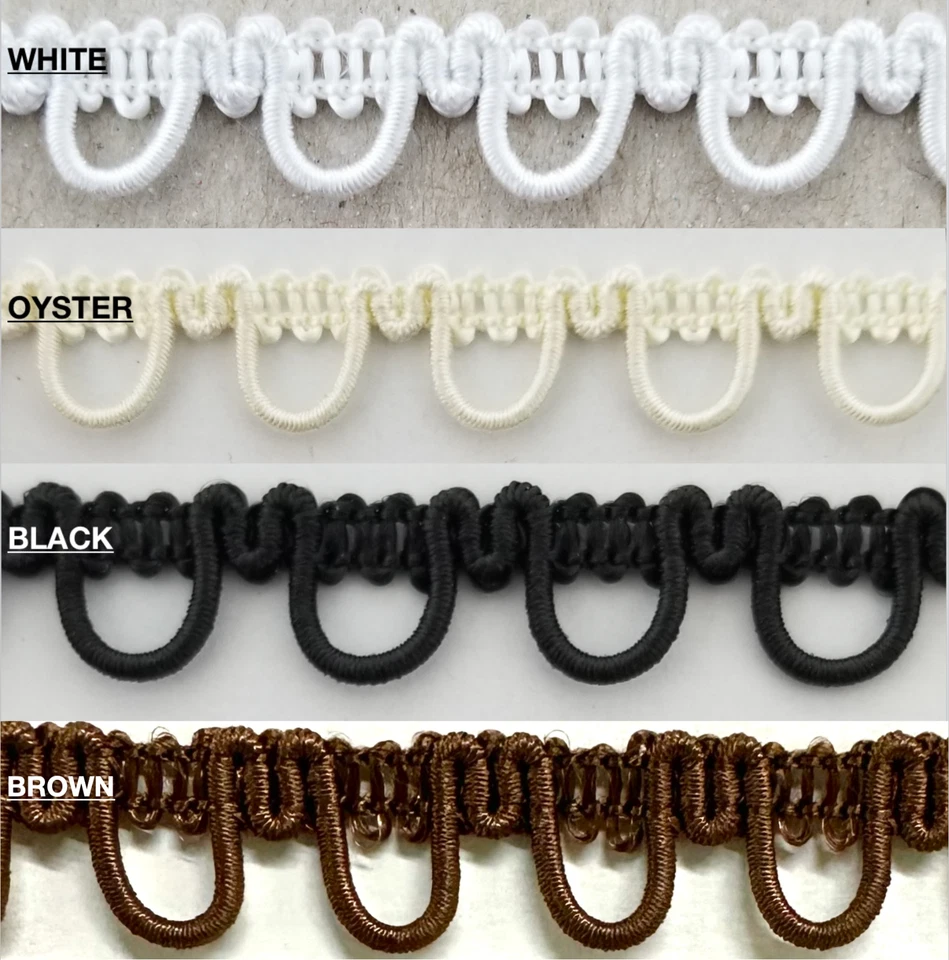 Bridal Button Loop Elastic Braid Trimming - 12 Continuous Yards - Many Colors! - Image 1 of 1