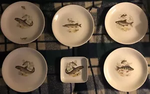 5 Crown Ducal, A G Richardson, 10” Fish Dinner Plates & Small Serving Dish VGC. - Picture 1 of 9