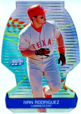 2000 Topps Stadium Club 3 X 3 Luminescent Ivan Rodriguez  *TEXAS RANGERS* - Image 1 of 2