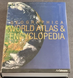 Geographica Worldwide Atlas & Encyclopedia Book Vintage Hard Soft Cover - Picture 1 of 4