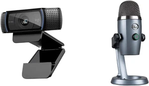Logitech C920x HD Pro Webcam, Full HD 1080p/30fps - Black w/Blue Yeti Nano USB M - Photo 1/1