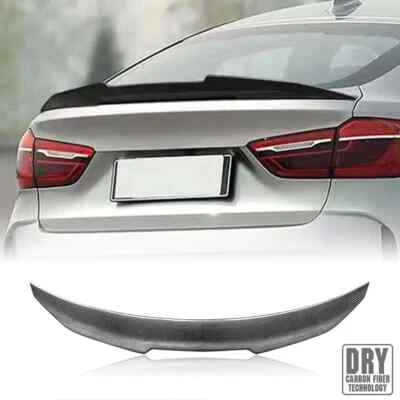 Real Carbon Fiber Rear Trunk PSM Spoiler Fit 2015-2019 BMW F16 F86 X6 X6M Foto 1 de 4