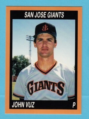 1990 Cal League Cards John Vuz - San Jose Giants - Box 201 - Image 1 of 2