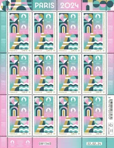 France stamps - Paris 2024 Olympic and Paralympic Games (12 stamps sheet) - Picture 1 of 1