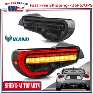 VLAND LED Taillights Smoked For 03-20 Toyota 86 Subaru BRZ Scion FR-S Rear Lamps - Picture 1 of 12