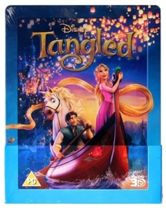 TANGLED Blu-ray 3D + 2D Steelbook - Disney UK Zavvi Release - Rare - Picture 1 of 3