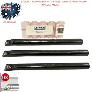 Lathe Boring Bar 93° STUCR-11 10/12/14 mm Shank With 1 Free Made In Japan Insert - Picture 1 of 9
