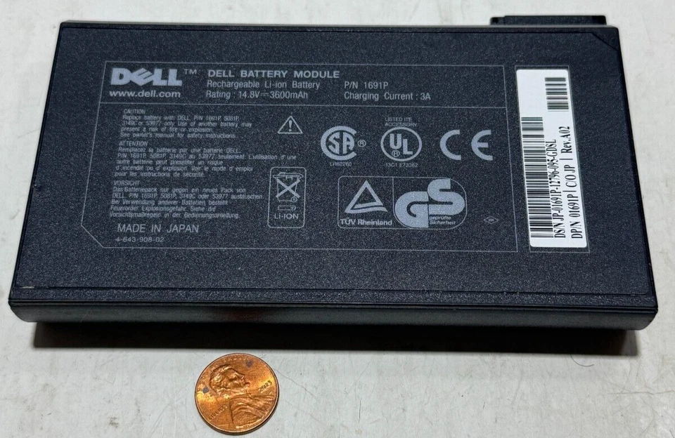 戴尔原始设备制造商可充电电池模块 1691P 替换件 5081P 53977 — 第 1/4 张图片