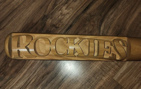 Rare Vintage 1994 Heavy Hitter COLORADO ROCKIES Full Size Laser Carved Bat 35in Cover