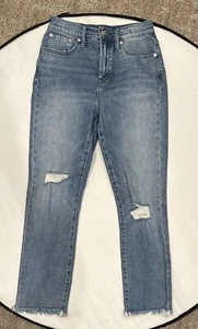 Madewell The Perfect Vintage Jeans gerades Bein ausgefranster Saum Gr. 4/26 Taille - Bild 1 von 8