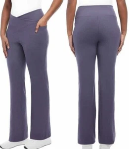 JOCKEY LADIES’ CROSS WAIST YOGA PANT ~ PURPLE ~ SIZE M, L - Picture 1 of 4