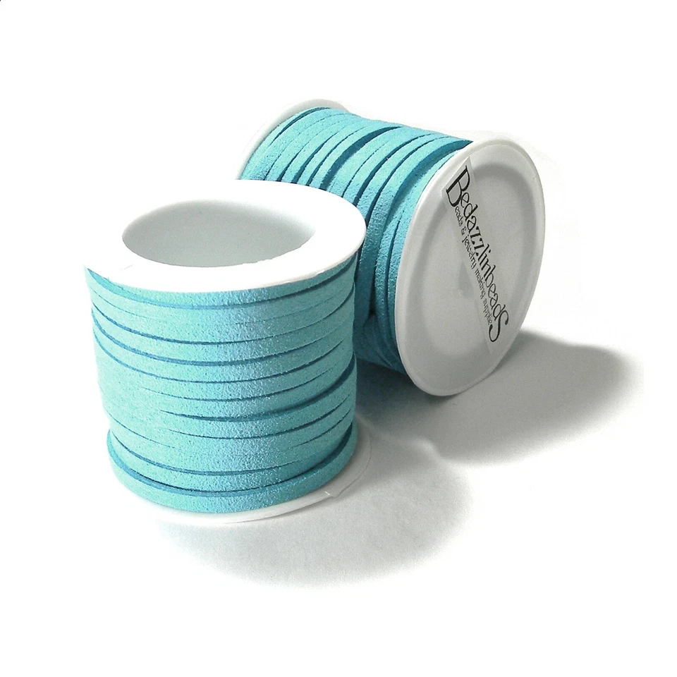 15-футовая катушка шнурок из искусственной плоской замши шириной 3 мм 20 фунтов тест имитация кожи - Изображение 1 из 1