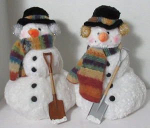 Russ Berrie Stuffed Snowman SNOWBALL 10" Winter Christmas Holiday Decoration - Picture 1 of 11