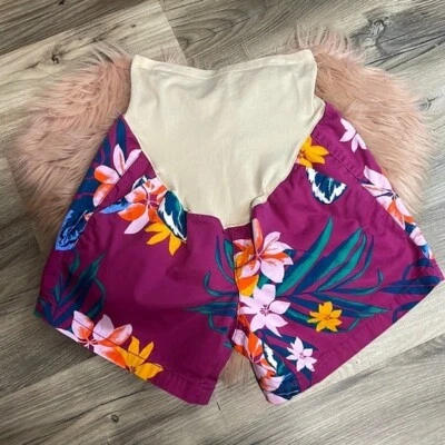 Pantalón Corto Floral Maternidad Antiguo Azul Marino Talla 1 Foto 1 de 4
