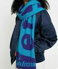 Urban Outfitters iets Frans Logo Scarf Purple/Blue One Size RRP 24 NEW FREEUKPP
