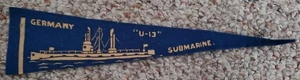 WW1 SM U-13 Deutschland U-Boot Holsum Brot Deutsche Marine Schiff Filz Wimpel Boot - Bild 1 von 2