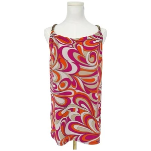 Michael Kors Psychedelic Gold Chain Sleeveless Top L-XL AS-IS* Party Going Out - Picture 1 of 9