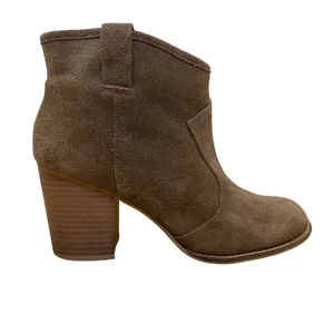 Splendid Women’s Brown Suede With Stacked Heel Western Ankle Boots Size 6.5-7 - Picture 1 of 10