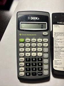 Texas Instruments TI-30XA Scientific Calculator Black w/cover Bx 2 - Picture 1 of 7