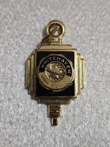Vintage Whitehaven High School Schwarz & Gold Anhänger/Charm Kinney Pin - Bild 1 von 4
