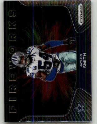 2020 Panini Prizm Jaylon Smith Fireworks #25 Dallas Cowboys - Image 1 of 2