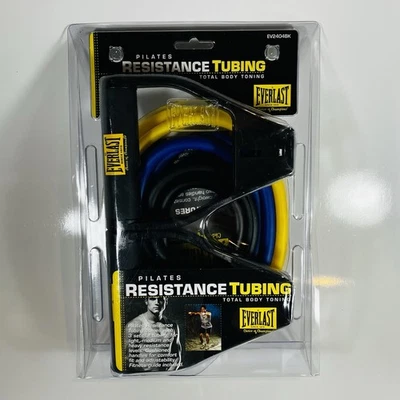 EVERLAST Pilates Resistance Tubing TOTAL BODY TONING w/ Fitness Guide EV2404BK - Image 1 of 4