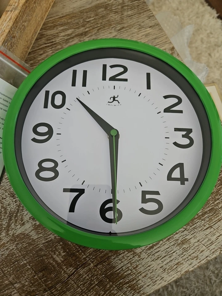 INFINITY INSTRUMENTS 14220GR-3364 Metro - 9in Green Office Wall Clock, Green - Image 1 of 1