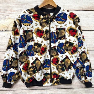 Vintage Lavon Sport Tennisschläger Print Bomberjacke Damen Gr. S Retro 80er - Bild 1 von 10