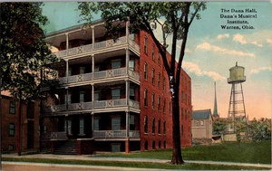 Postal Dana Hall Instituto Musical de Dana Warren Ohio dividida sin publicar - Imagen 1 de 3